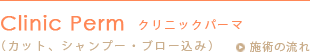 クリニックパーマ（カット、シャンプー・ブロー込み）